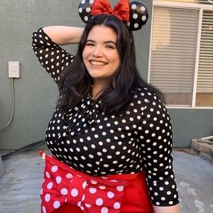 NWT Polkadot Black and Red Dress Oxiuli Fashion Size 2x